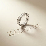 0.20 Ct Asscher Cut Full Bezel Sleek Band Ring