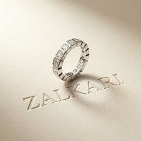 0.20 Ct Asscher Cut Full Bezel Sleek Band Ring
