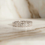 0.20 Ct Asscher Cut Full Bezel Sleek Band Ring