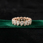 0.4 Ct Pear Cut Full Eternity Prong Set Band Ring