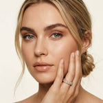 0.4 Ct Pear Cut Full Eternity Prong Set Band Ring