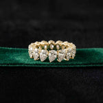 0.4 Ct Pear Cut Full Eternity Prong Set Band Ring
