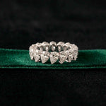 0.4 Ct Pear Cut Full Eternity Prong Set Band Ring