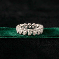 0.4 Ct Pear Cut Full Eternity Prong Set Band Ring