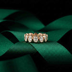 0.23 Ct Oval Cut Full Eternity Bezel Set Band Ring