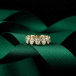 0.23 Ct Oval Cut Full Eternity Bezel Set Band Ring