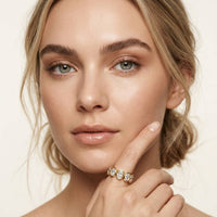 0.23 Ct Oval Cut Full Eternity Bezel Set Band Ring
