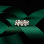 0.23 Ct Oval Cut Full Eternity Bezel Set Band Ring