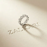 0.23 Ct Oval Cut Full Eternity Bezel Set Band Ring