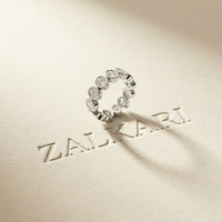 0.23 Ct Oval Cut Full Eternity Bezel Set Band Ring