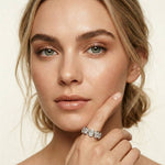 0.23 Ct Oval Cut Full Eternity Bezel Set Band Ring