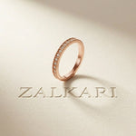 0.032 Ct Round Cut Milgrain Eternity Moissanite Band Ring