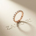 0.06 Ct Baguette Moissanite Minimalist Slim Band Ring