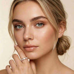 0.06 Ct Baguette Moissanite Minimalist Slim Band Ring