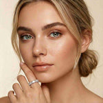 0.06 Ct Baguette Moissanite Minimalist Slim Band Ring
