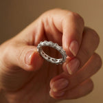 0.06 Ct Baguette Moissanite Minimalist Slim Band Ring