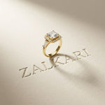 2.8 Ct Asscher Cut Moissanite Micro Pavé Halo Ring