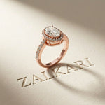 1.14 Ct Oval Cut Moissanite Classic Halo Ring