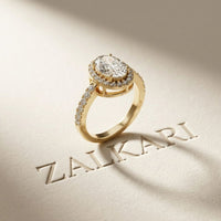 1.14 Ct Oval Cut Moissanite Classic Halo Ring