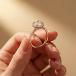 2.48 Ct Round Cut Floating Halo Cathedral Ring