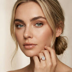 2.29 Ct Radiant & Round Moissanite Halo Ring for Women