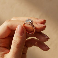 2.27 Ct Cushion Cut Moissanite Classic Halo Ring