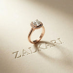 2.27 Ct Cushion Cut Moissanite Classic Halo Ring