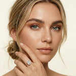 2.30 Ct Emerald Cut Moissanite Statement Halo Ring
