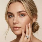 2.24 Ct Oval Cut Moissanite Signature Halo Ring