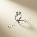 2.9 Ct Cushion Cut Moissanite Double Pavé Halo Ring