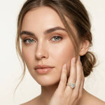 2.9 Ct Heart Cut Moissanite Cathedral Pavé Halo Ring