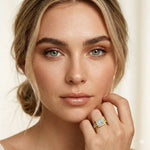 2.9 Ct Princess Cut Moissanite Double Pavé Halo Ring Gold