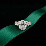 7 Ct Oval Cut Moissanite Vintage Halo Ring White