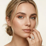 4.75 Ct Marquise Cut Moissanite Marquise Accent Ring Rose Gold