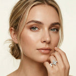 4.75 Ct Marquise Cut Moissanite Marquise Accent Ring White