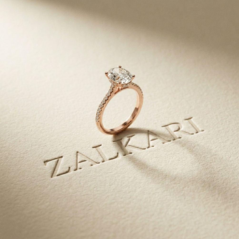 2.30 Ct Oval Cut Moissanite Vintage Accent Halo Ring