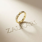 0.8 Ct Round Cut Moissanite Bezel Set Band Ring Gold