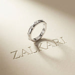 0.8 Ct Round Cut Moissanite Bezel Set Band Ring White