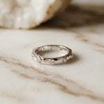 0.8 Ct Round Cut Moissanite Bezel Set Band Ring White