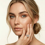 3.30 Ct Emerald Cut Baguette Gallery Moissanite Ring Rose Gold