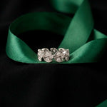 1.05 Ct Round Cut Moissanite Vintage Leaf Eternity Band Ring White