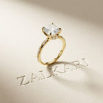 3.00 Ct Asscher Cut Moissanite Vintage Inspired Ring Gold