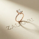 2.95 Ct Emerald Cut Moissanite Art Deco Inspired Ring Rose Gold