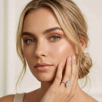 2.55 Ct Marquise Cut Moissanite Graceful Engagement Ring Rose Gold