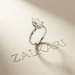 2.55 Ct Marquise Cut Moissanite Graceful Engagement Ring White