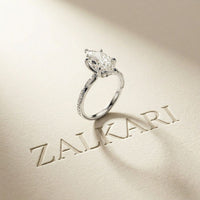 2.55 Ct Marquise Cut Moissanite Graceful Engagement Ring White
