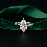 2.55 Ct Marquise Cut Moissanite Graceful Engagement Ring White