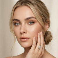 2.75 Ct Oval Cut Moissanite Heirloom Inspired Ring Gold