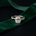 2.75 Ct Oval Cut Moissanite Heirloom Inspired Ring White