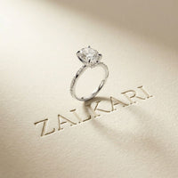 2.75 Ct Oval Cut Moissanite Heirloom Inspired Ring White